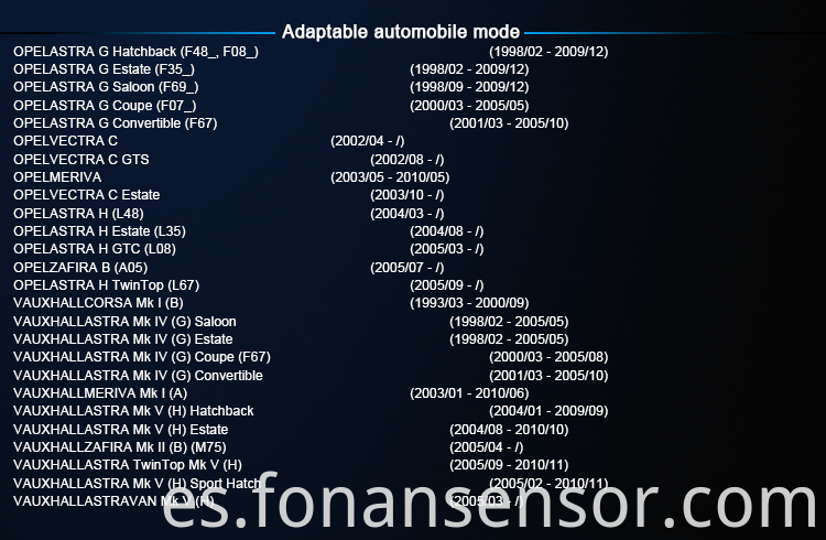 Sensor de golpe de detonación del motor para OPEL AS1004412B1 6238281